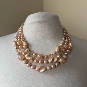 1950s Triple‎ String Lucite Choker